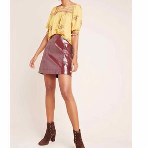 Anthropologie Maeve Faux Patent Leather Skirt
jj20